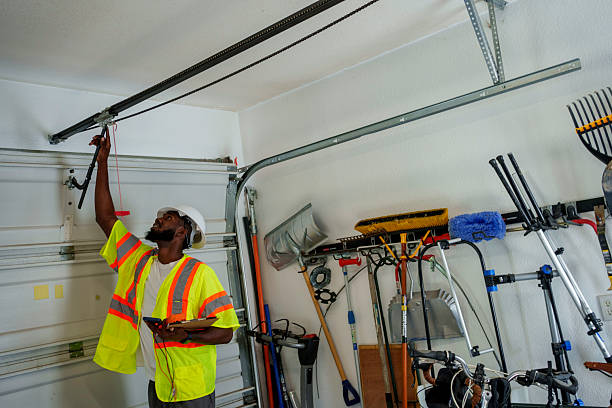Professional Garage Door Roller Replacement technician working in Brodhead, WI
